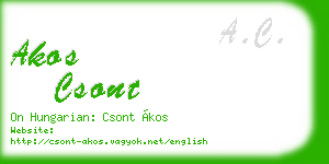 akos csont business card