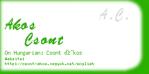 akos csont business card